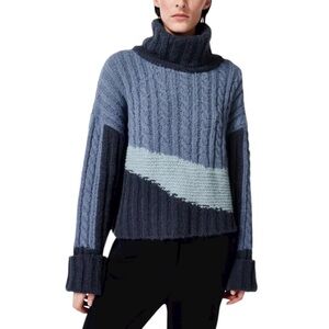 Sweaty Betty Weekend Roll Neck Sweater Blue